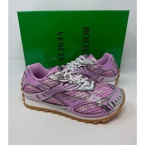Bottega Veneta Orbit Sneaker Pink/Silver Size 7 US 37 EU